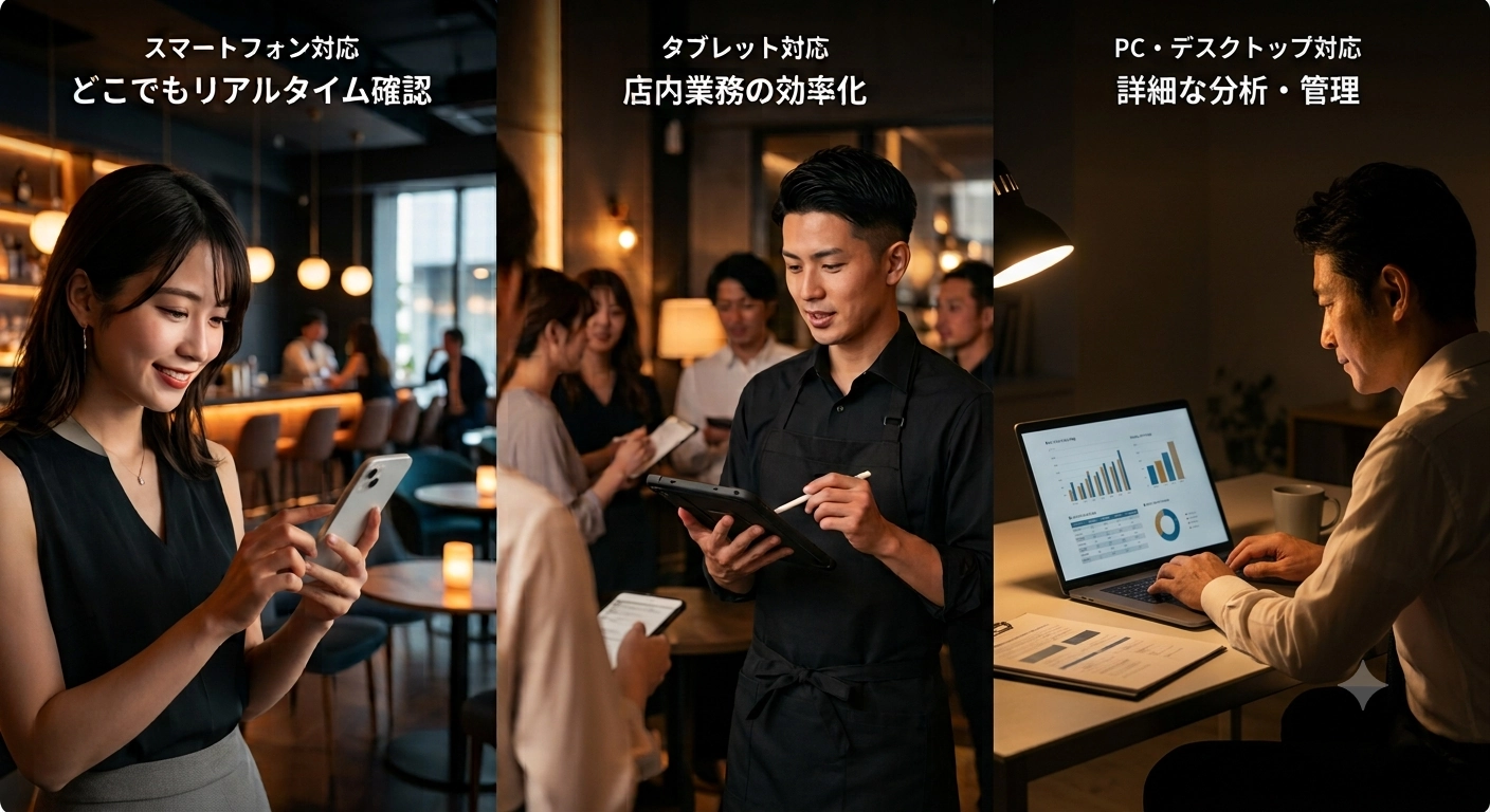 スマホ・タブレット・PCで使える